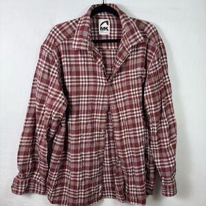 Mountain Khakis Red and White Striped Flannel Women’s size XL